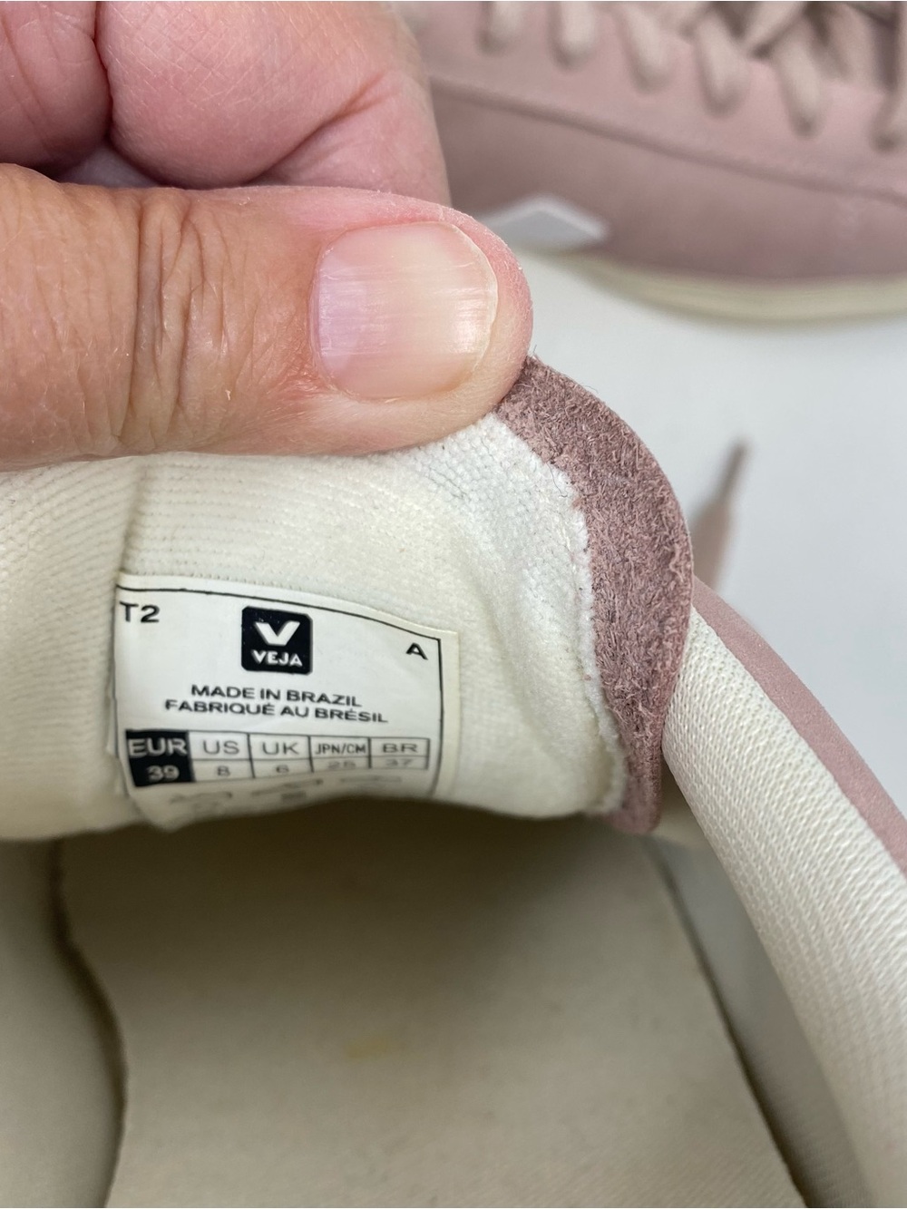 VEJA Campo Nubuck Sneakers Babe Pink White - Picture 11 of 11